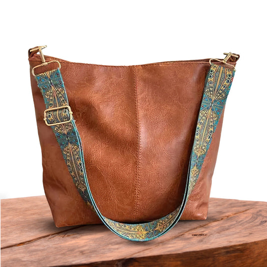 Greta - Bolso de hombro vintage en piel