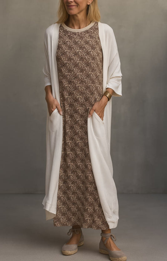 CARLOTA | VESTIDO ELEGANTE CON ESTOLA A JUEGO