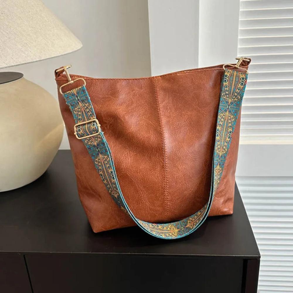 Greta - Bolso de hombro vintage en piel