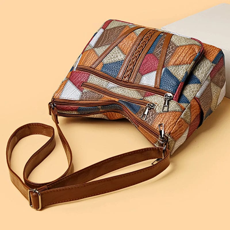 SOLARA | BOLSO DE CUERO ESTILO MOSAICO