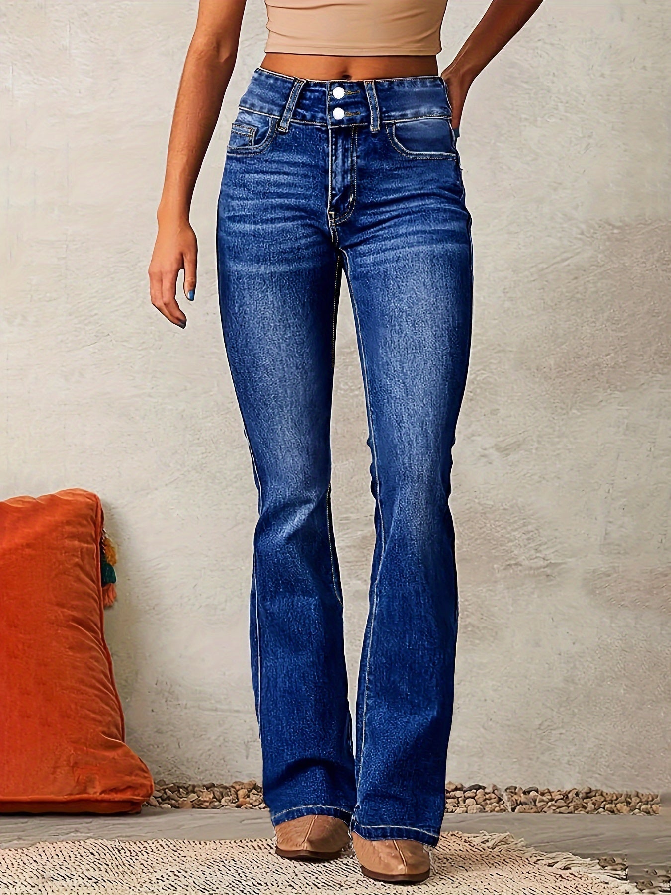 JEANS ACAMPANADOS SOFÍA™ | VAQUEROS DE CINTURA ALTA ESTILO TENDENCIA