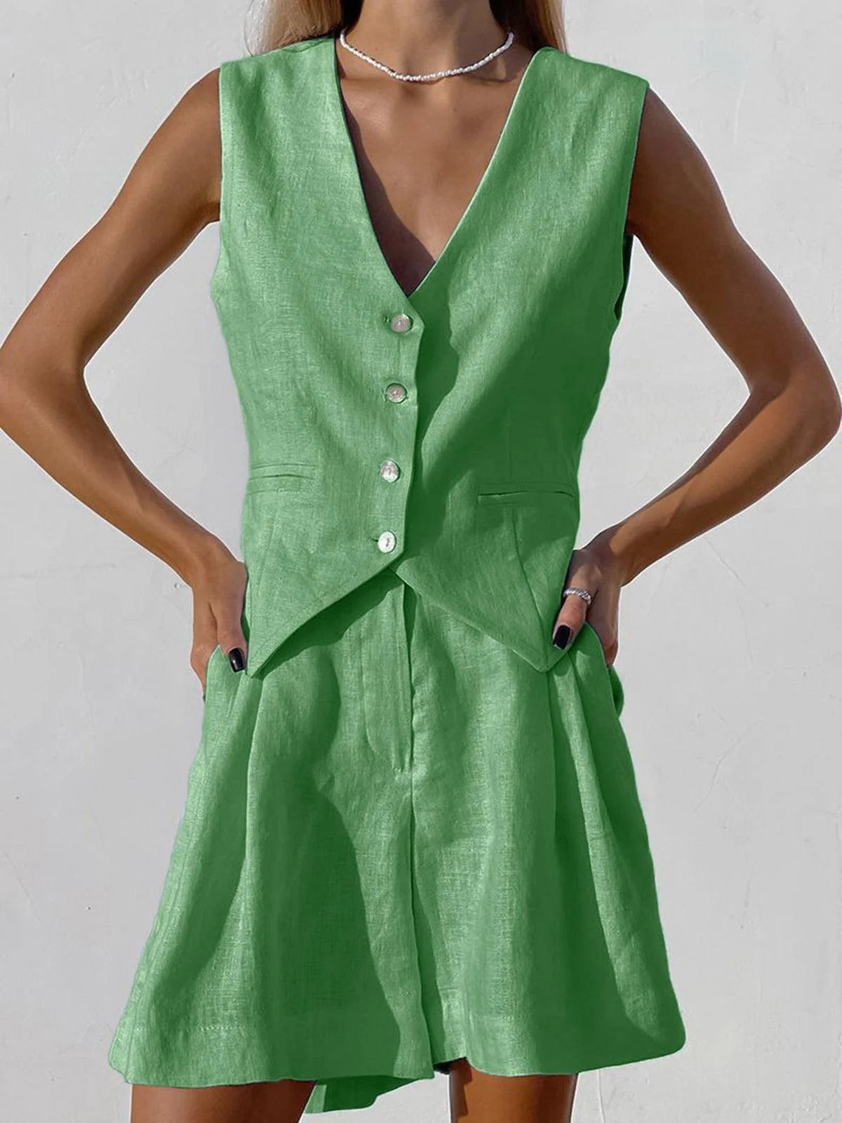 PAROS COVER UP  CONJUNTO DE DOS PIEZAS CON PANTALONES CORTOS