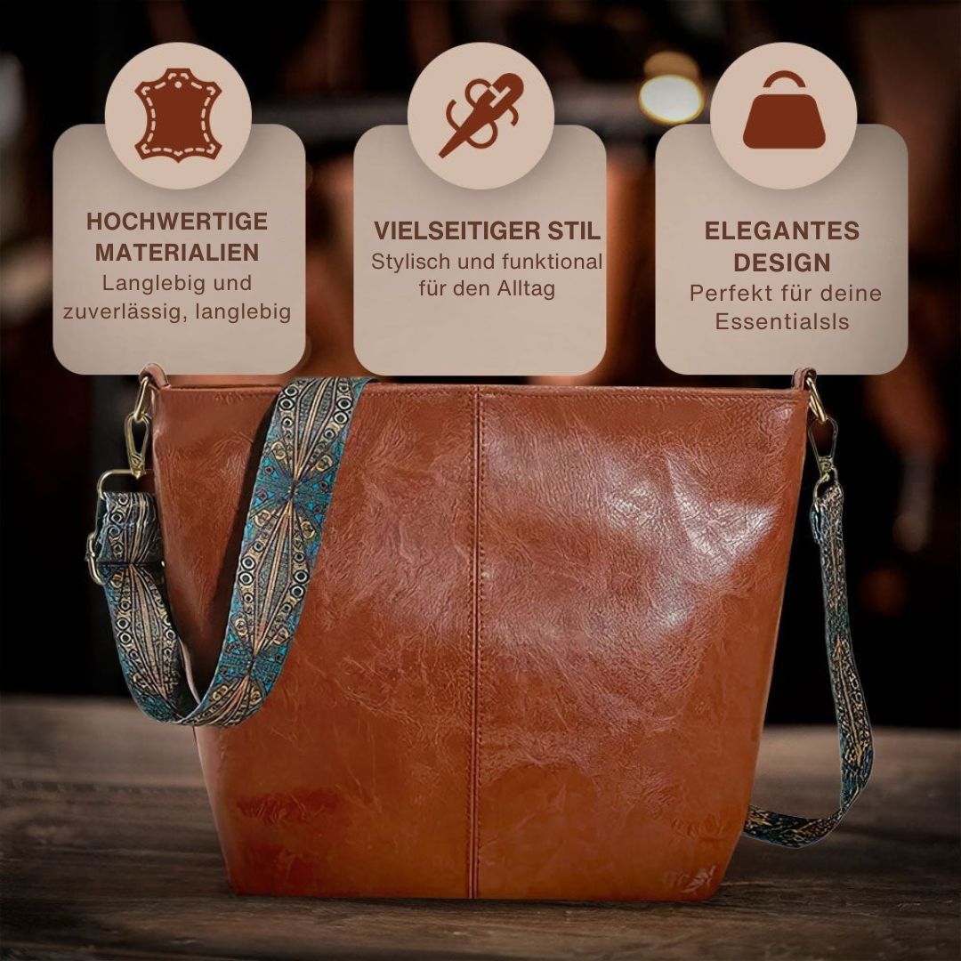Greta - Bolso de hombro vintage en piel
