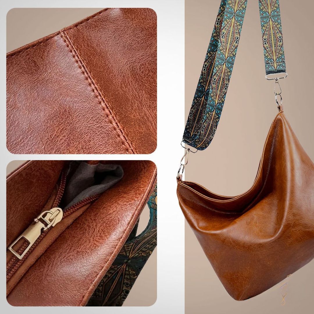 Greta - Bolso de hombro vintage en piel
