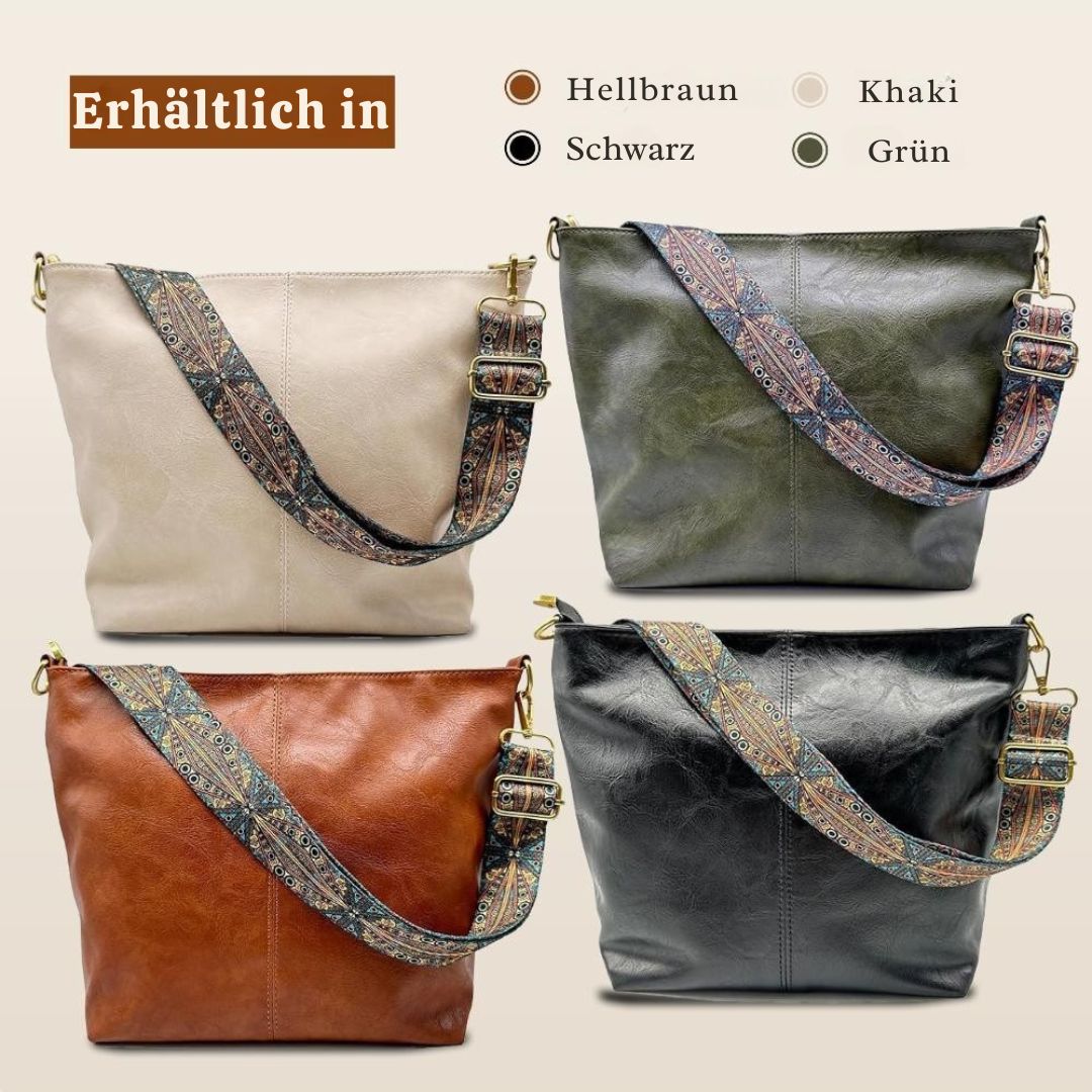 Greta - Bolso de hombro vintage en piel