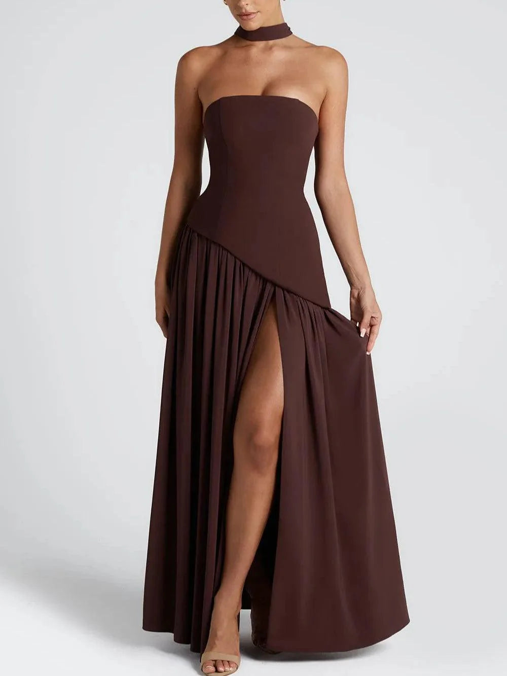 VESTIDO LARGO MOON SIN TIRANTES
