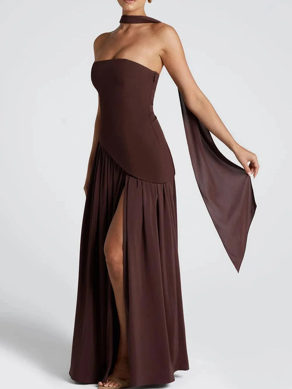 VESTIDO LARGO MOON SIN TIRANTES