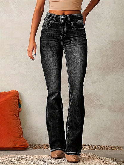 JEANS ACAMPANADOS SOFÍA™ | VAQUEROS DE CINTURA ALTA ESTILO TENDENCIA