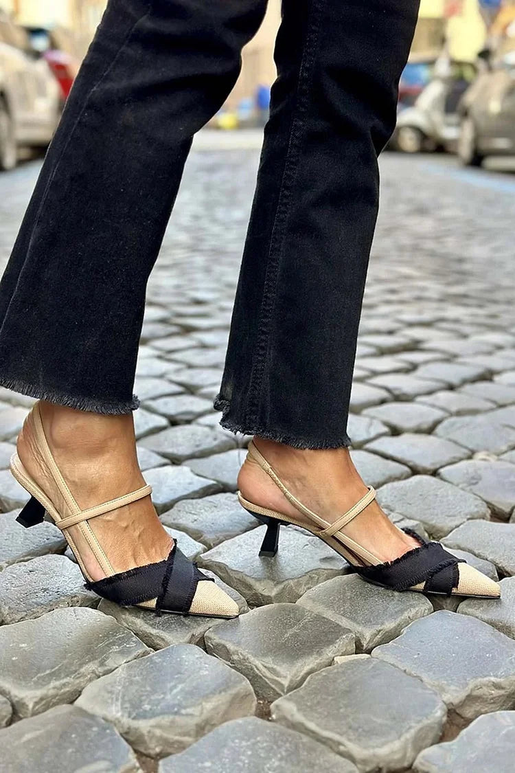 LUCREZIA | Decolleté Slingback Élégante pour un Style Sophistiqué