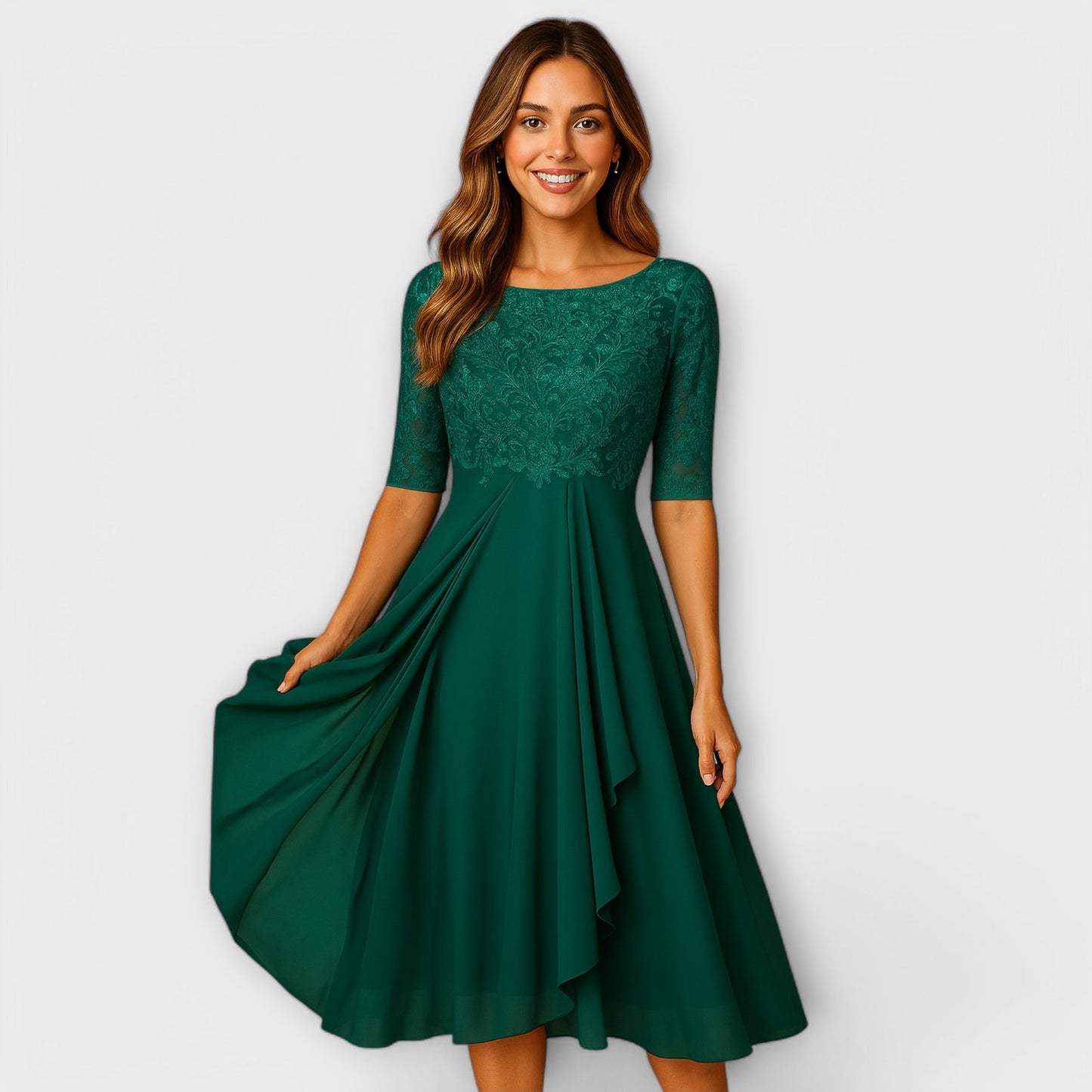 VESTIDO MARILYN ELEGANTE PLISADO