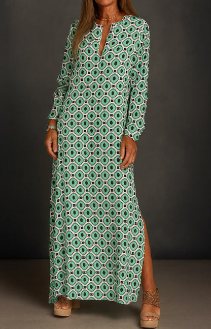 CARMEN | VESTIDO LARGO GEOMÉTRICO PARA EL DÍA A DÍA