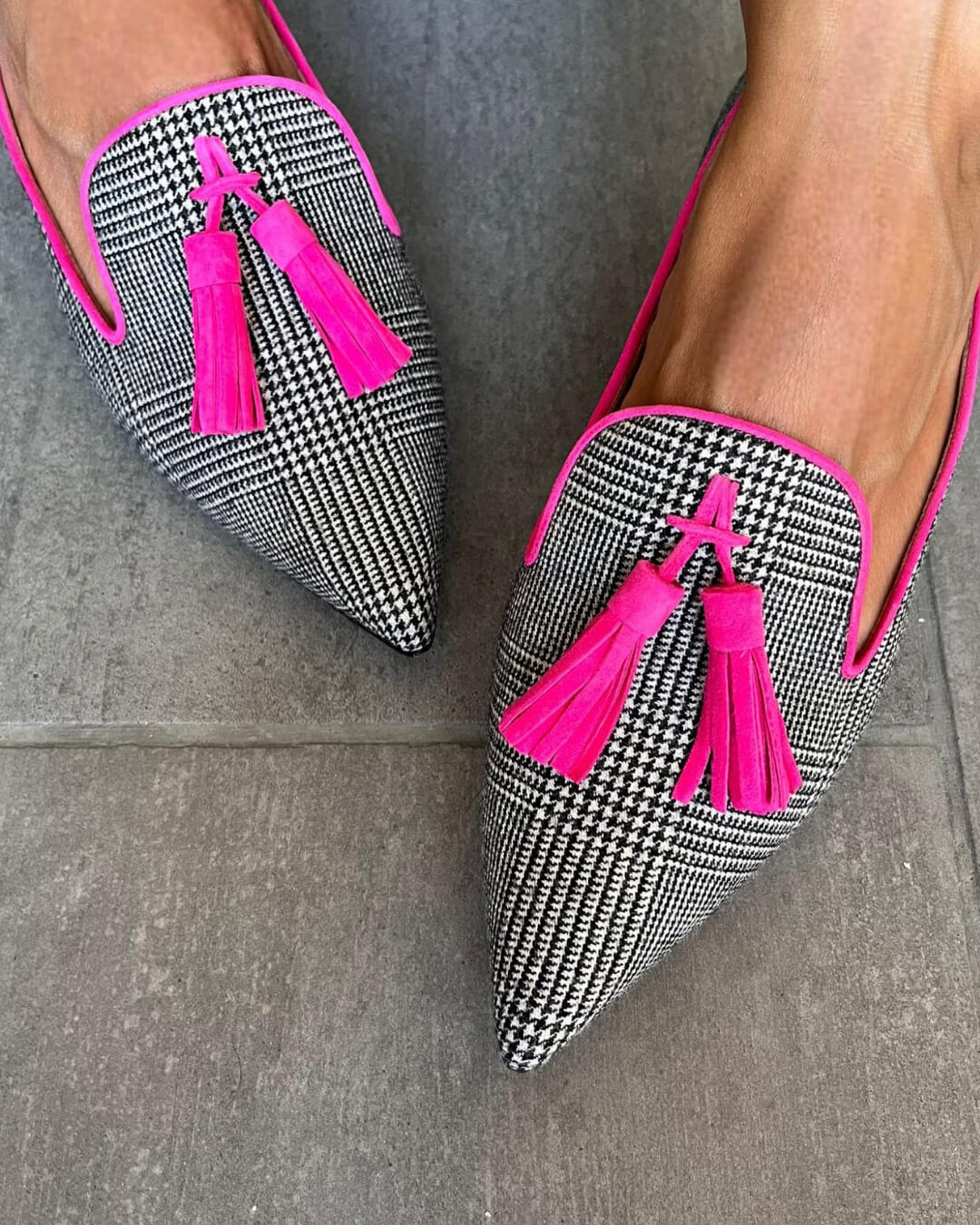 NADINE | ELEGANTES MOCASINES EN PUNTA CON CÓMODA BORLA