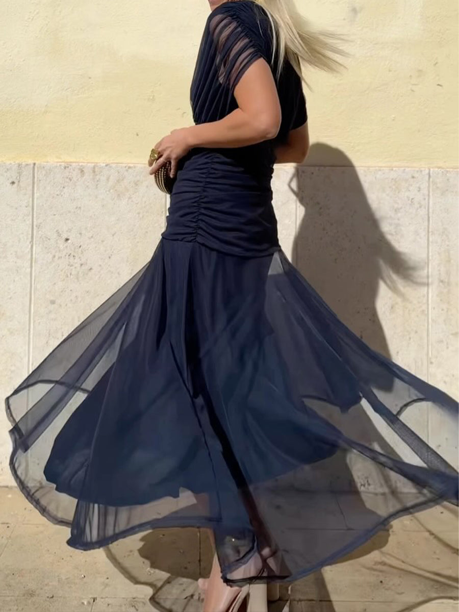 FRANCISA– VESTIDO SILUETA PERFECTA BOUTOUNNIERE ELEGANTE FLUIDO