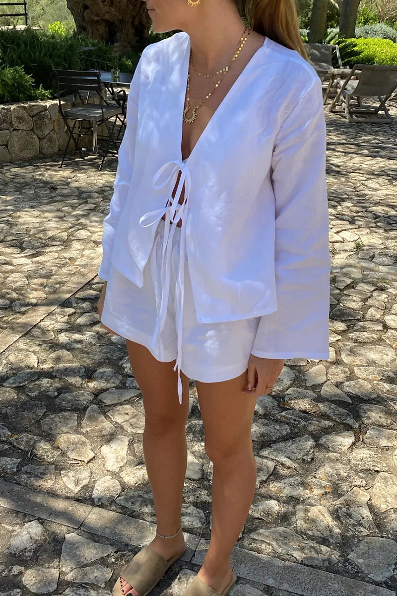 BLUSA CASUAL  COQUETTE BLANCA