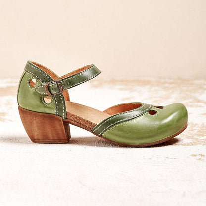 Faye | Elegantes Sandalias Con Tacón Bajo Para Máxima Comodidad
