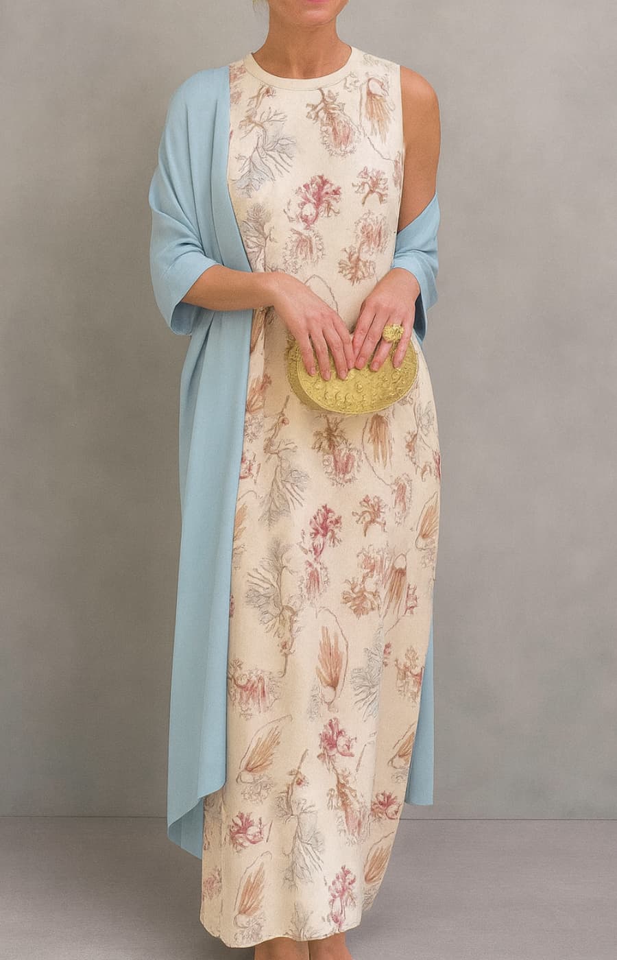 CARMEN | VESTIDO ELEGANTE CON STOLA A JUEGO