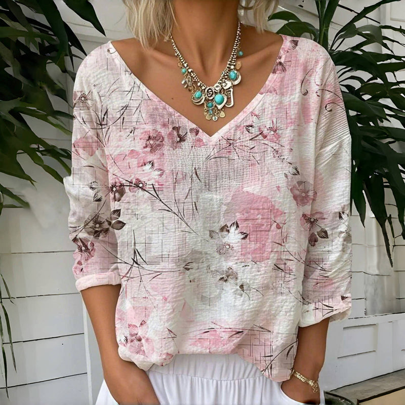 BLUSA FLORAL ROSA