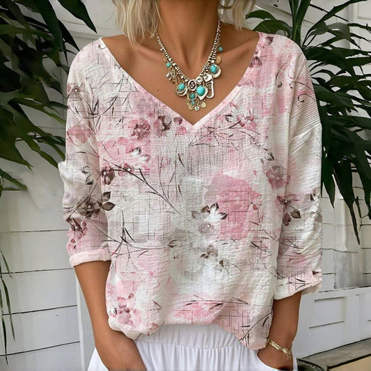BLUSA FLORAL ROSA