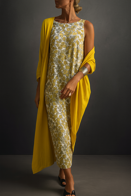 LORENA | VESTIDO ELEGANTE CON STOLA A JUEGO