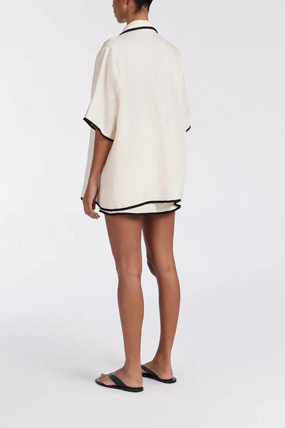 CONJUNTO DE FALDA COLOR CREMA MADISON