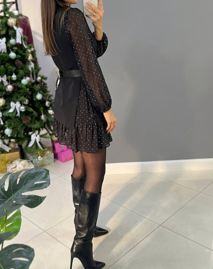 VESTIDO  LUMIÈRE GLAM™ – BRILLO ELEGANTE PARA NAVIDAD Y FIESTAS