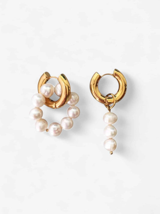 SOLÉA PEARL | AROS DORADOS CON PERLAS NATURALES