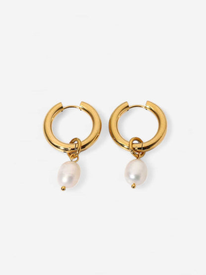 SOLÉA PEARL | AROS MINIMALISTAS CON PERLAS NATURALES