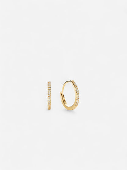 CELESTE PAVÉ | AROS MINIMALISTAS CON BRILLO