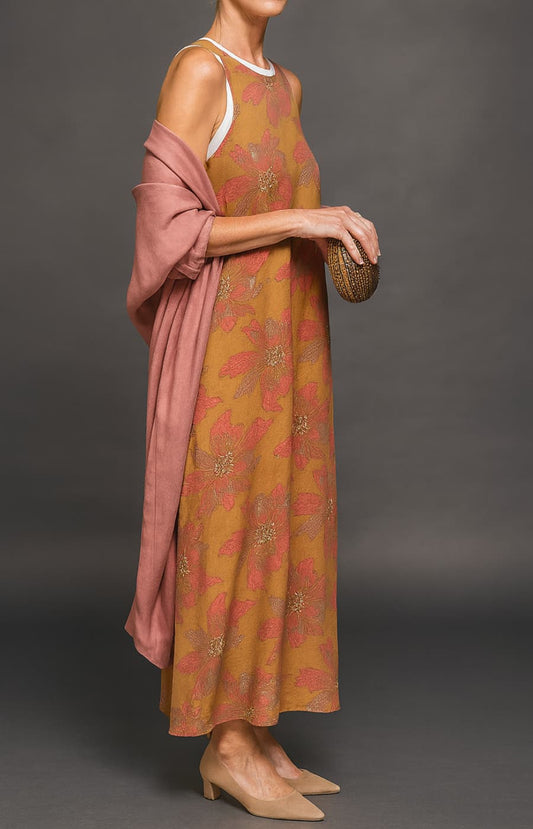 ROSARIO | VESTIDO DE NOCHE CON STOLA ELEGANTE