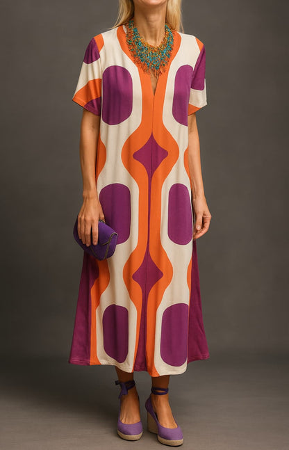 DOLORES | VESTIDO DE SEDA FRÍA Y MANGA CORTA, ESPECTACULAR PARA EL DÍA A DÍA