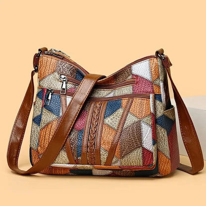 SOLARA | BOLSO DE CUERO ESTILO MOSAICO