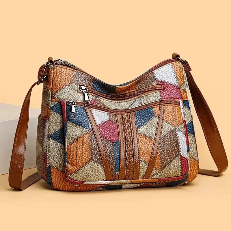SOLARA | BOLSO DE CUERO ESTILO MOSAICO