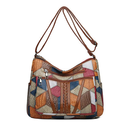 SOLARA | BOLSO DE CUERO ESTILO MOSAICO