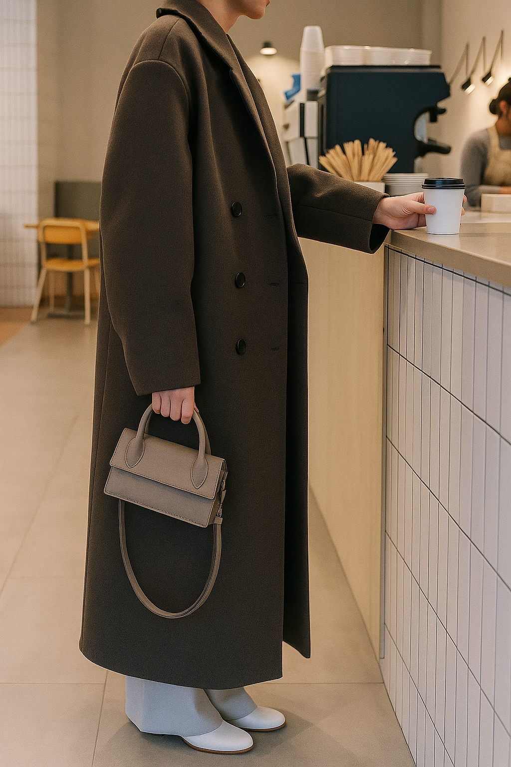 VALENTIA – ABRIGO LARGO OVERSIZED DE MEZCLA DE LANA