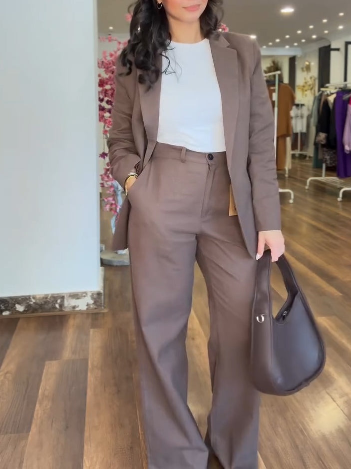 CONJUNTO ELEGANTE ADRIANA™ | AMERICANA Y PANTALÓN VERSÁTIL PARA TODO EL DÍA