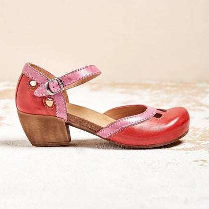 Faye | Elegantes Sandalias Con Tacón Bajo Para Máxima Comodidad