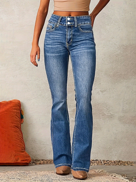 JEANS ACAMPANADOS SOFÍA™ | VAQUEROS DE CINTURA ALTA ESTILO TENDENCIA