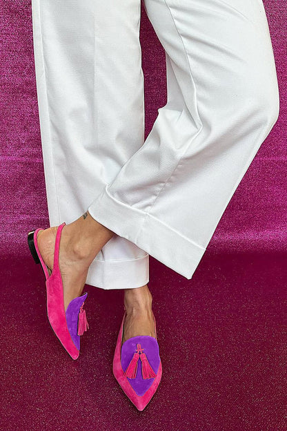 ROSA™ | BAILARINAS COLORIDAS CON FLECOS Y CORREA DECORATIVA AL TOBILLO