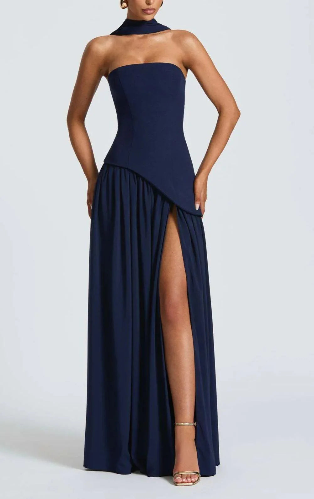 VESTIDO LARGO MOON  SIN TIRANTES
