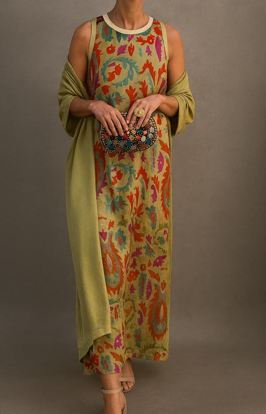 VESTIDO ANTONIA ELEGANTE CON ESTOLA