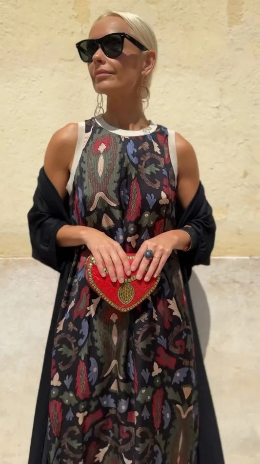 VESTIDO DARK MOON ELEGANTE CON ESTOLA