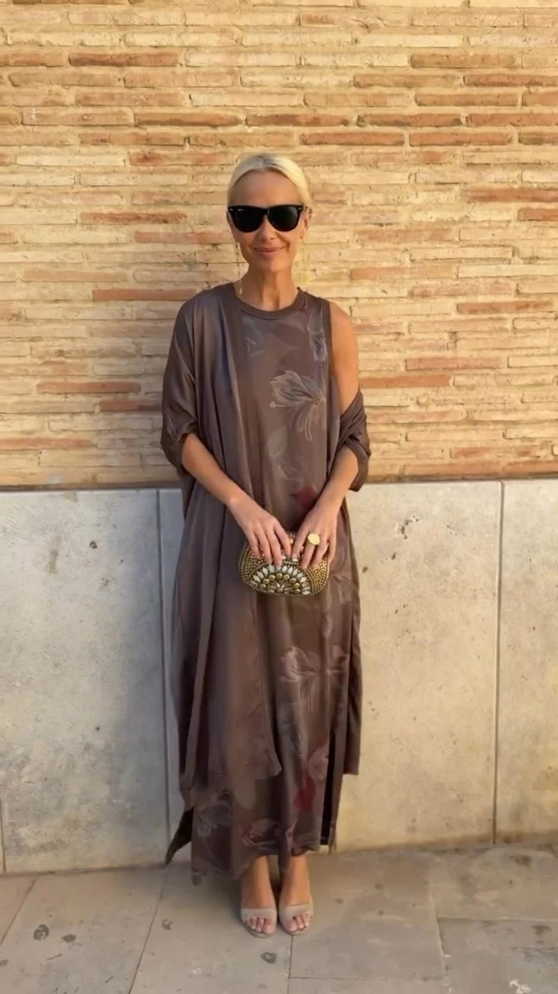 VESTIDO ELENA ELEGANTE CON ESTOLA