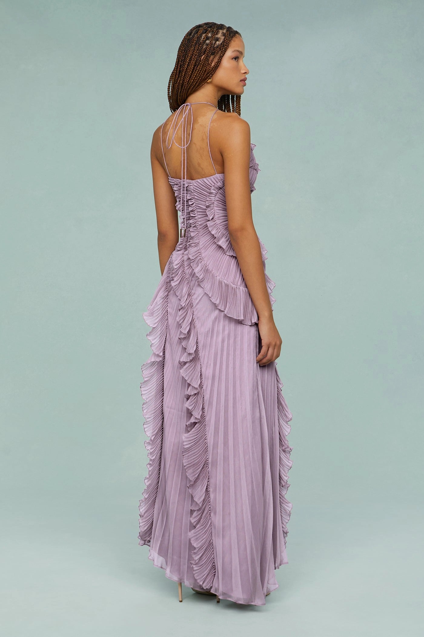 VESTIDO MIDI ROMÁNTICO  PLISADO FRILLÉA