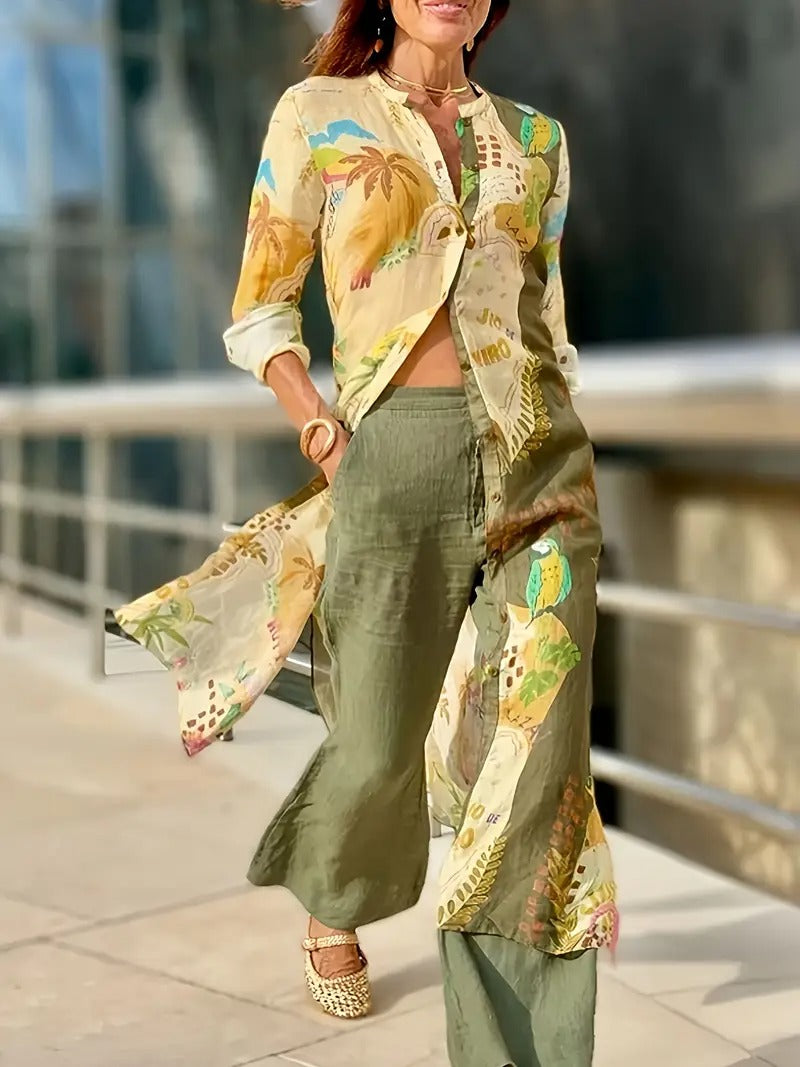 VESTIDO LARGO GEOMÉTRICO MILÁN – ELEGANTE TALLA GRANDE MAXI DRESS