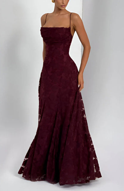 VESTIDO LARGO FRANCISA™ DE ENCAJE CON CORSET