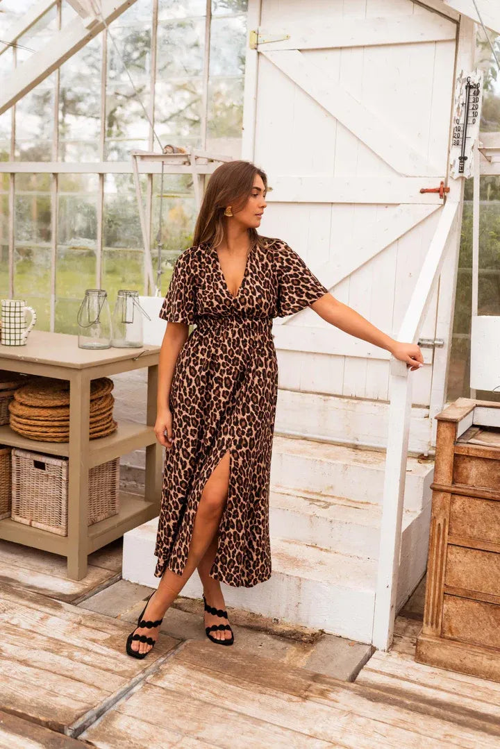 STELLA MAXIVESTIDO ESTAMPADO LEOPARDO