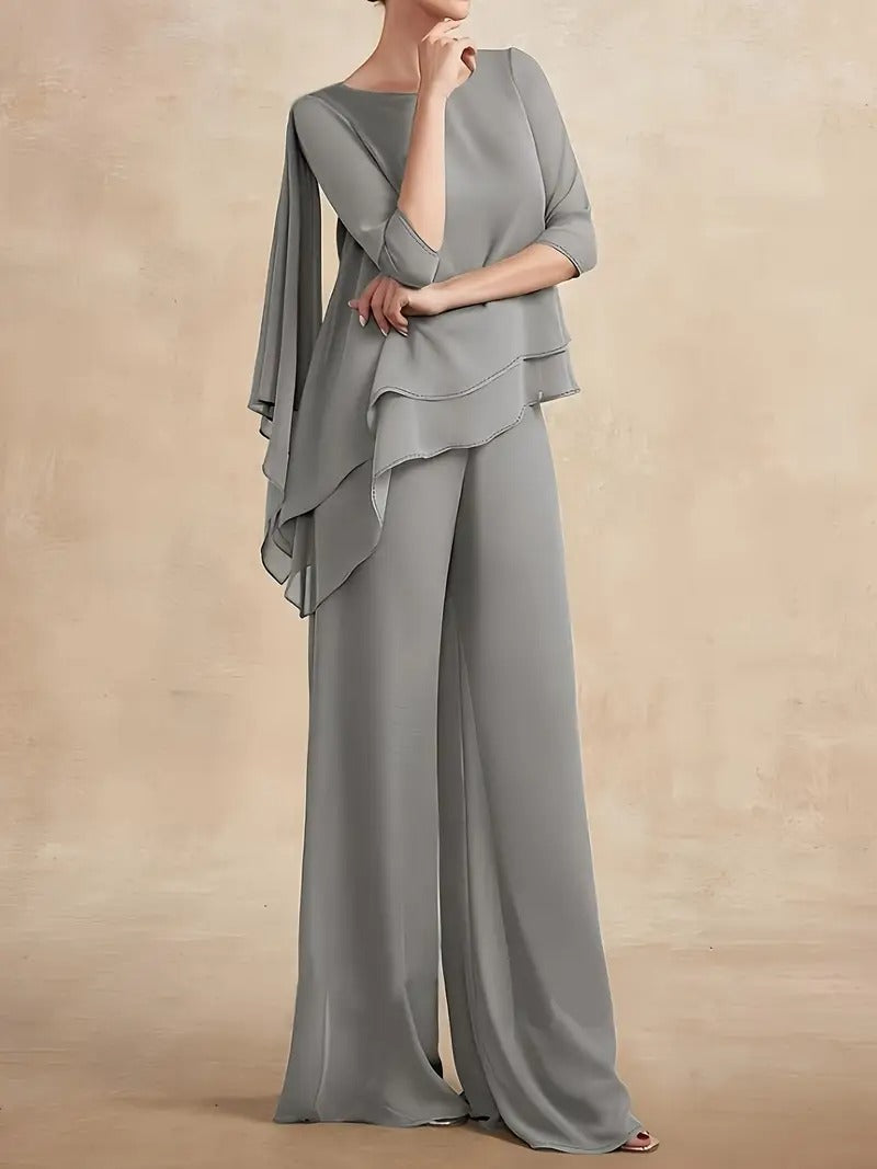 CONJUNTO DE GASA NOIR™ | DOS PIEZAS ELEGANTE COLECCIÓN OTOÑO