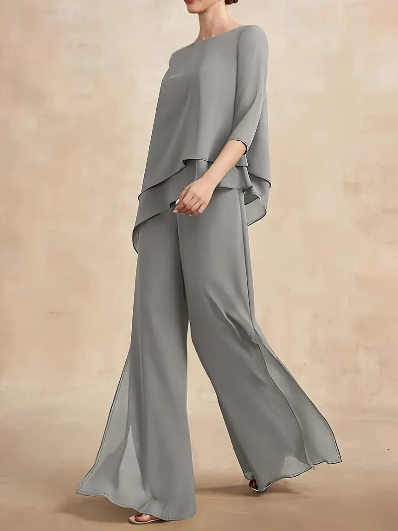 CONJUNTO DE GASA NOIR™ | DOS PIEZAS ELEGANTE COLECCIÓN OTOÑO