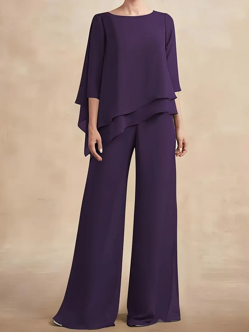 CONJUNTO DE GASA NOIR™ | DOS PIEZAS ELEGANTE COLECCIÓN OTOÑO