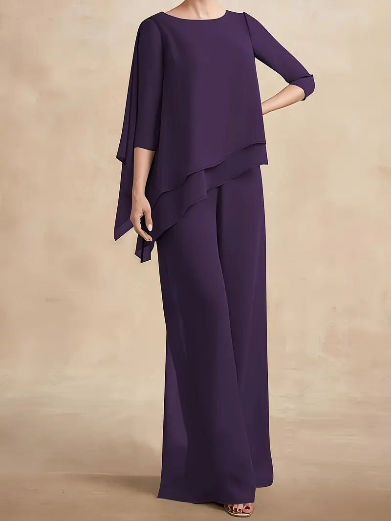 CONJUNTO DE GASA NOIR™ | DOS PIEZAS ELEGANTE COLECCIÓN OTOÑO